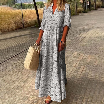 Boho Maxi Jurk Elegante Zomerjurk voor Vrouw