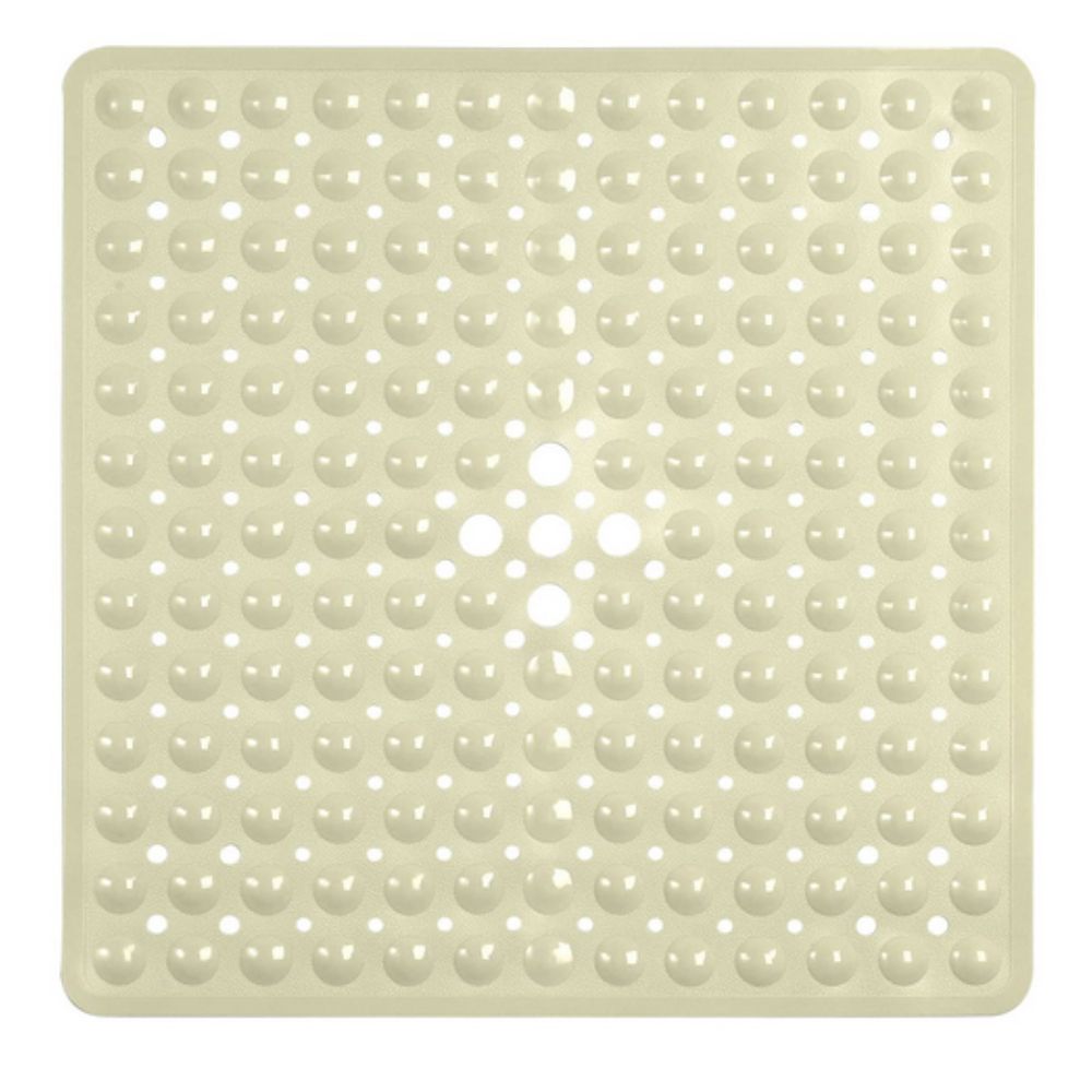 Antislip Badmat met Zuignappen – Veilig Vaste Mat voor Bad en Douche – Vierkant Design met Drainagegaten – PVC Douchevloermat – Machinewasbaarbaar