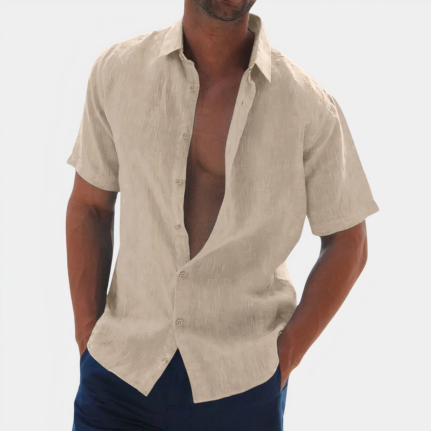 Mannen Overhemd Casual Katoen Standaard Fit