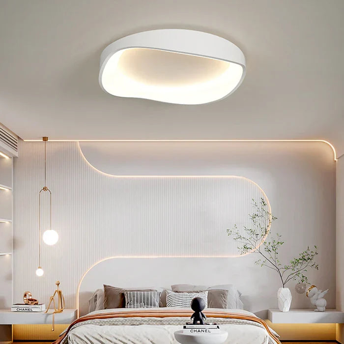 Japandi LED Plafondlamp Dimbaar Afstandsbediening Rond 40cm 50cm IJzer Acryl