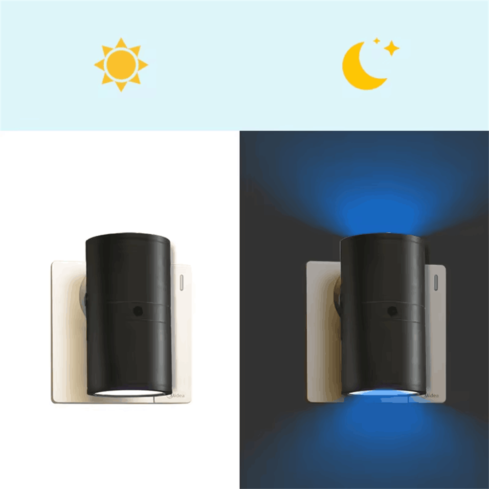 Minimalistische led wandlamp met lichtsensor en automatische dag-nachtfunctie voor moderne interieurs