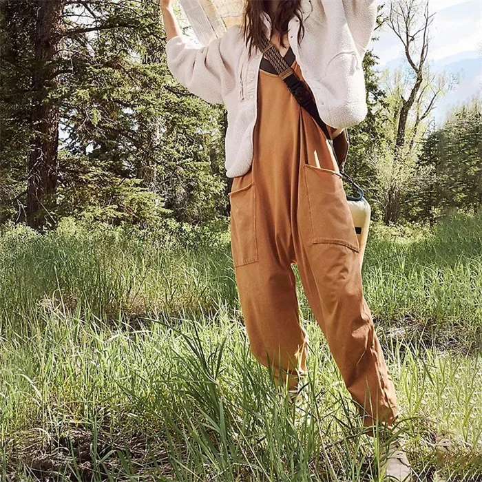 Vrouwelijke Jumpsuit Baggy Comfortabel Relaxed Fit