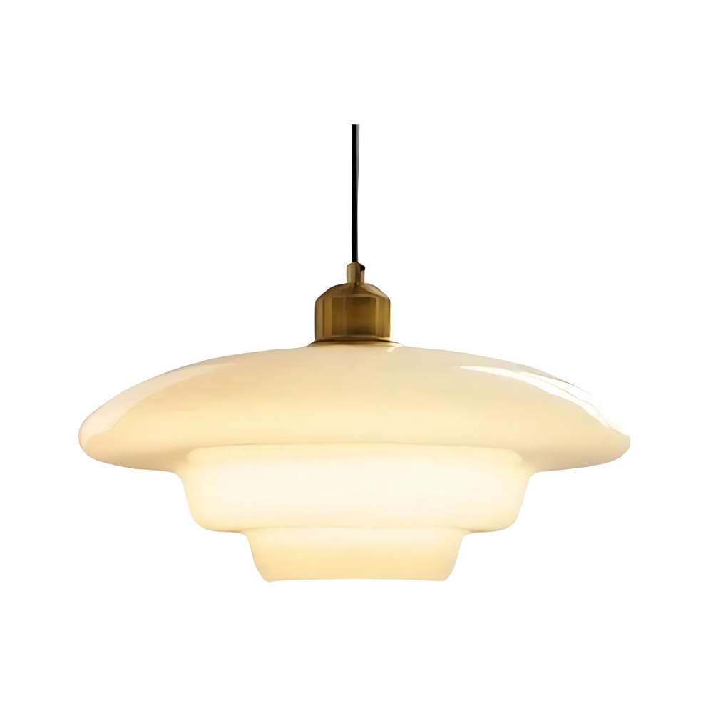 Plafondlamp Art Deco Messing Glas D30 D28 D32 Goud Vintage Design