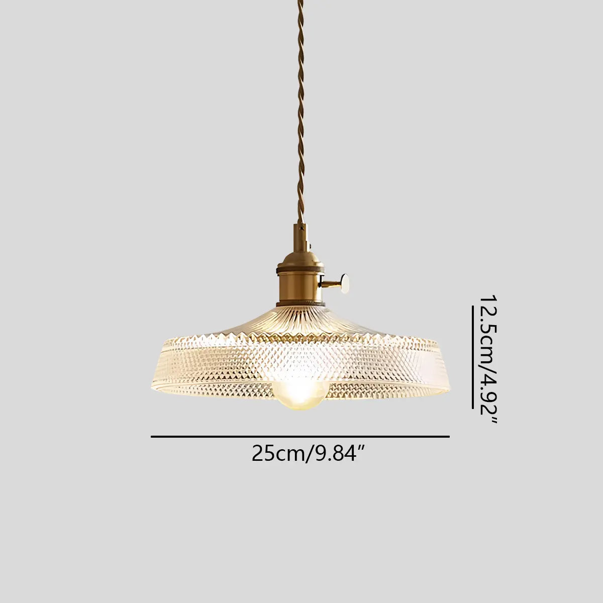 Hanglamp Glas Brons Verstelbare Kabel Woonkamer Eettafel Transparante Glazen Hanglamp Sfeerverlichting Vintage