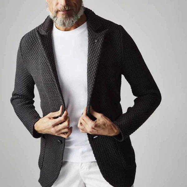 Rovano Blazer met Viscose en Visgraat Patroon - StudioMarella