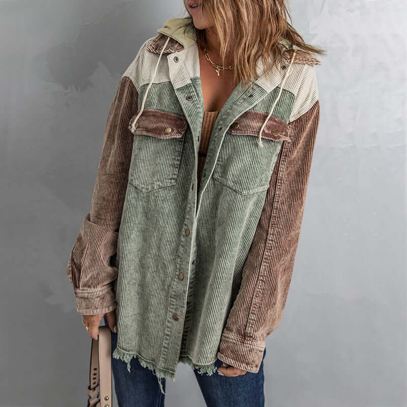 Damesjas Retro Stijl met Zakken - StudioMarella