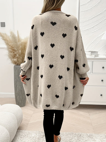 Dames Vest Hartjes Patroon Casual Elegant