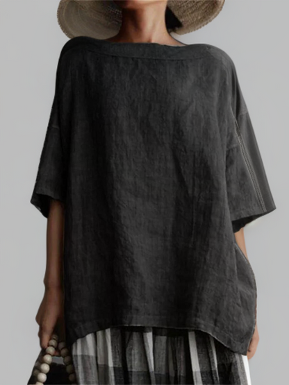 Dames Tuniektop Oversized Vintage Stijl - StudioMarella