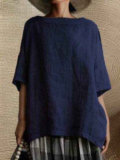 Dames Tuniektop Oversized Vintage Stijl