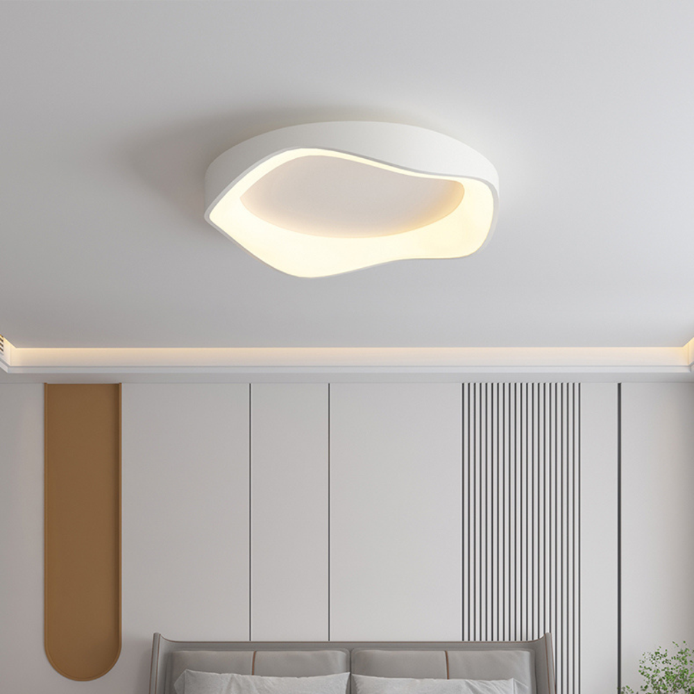 Japandi LED Plafondlamp Dimbaar Afstandsbediening Rond 40cm 50cm IJzer Acryl
