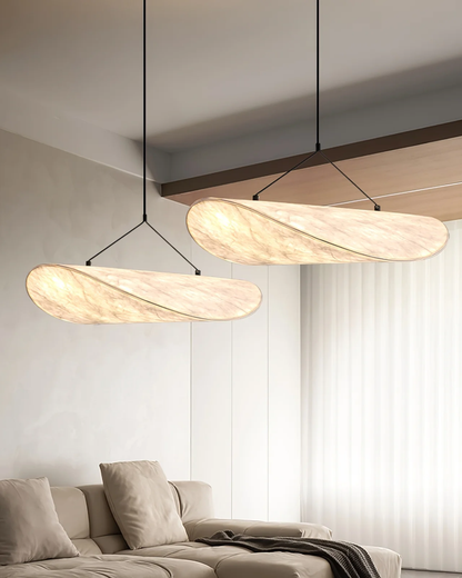 Sansoti - Japandi Hanglamp Wit voor Slaapkamer en Woonkamer – Moderne Sfeerverlichting E27