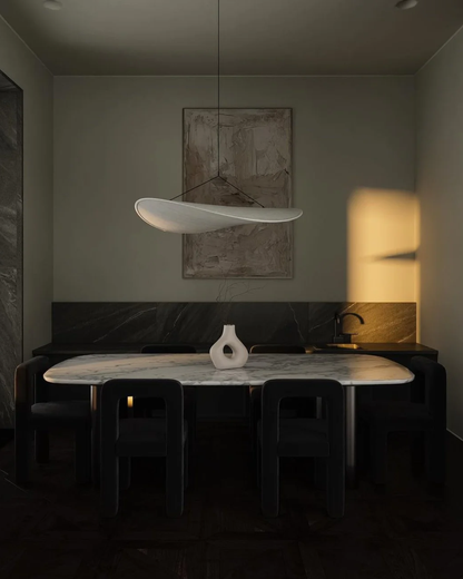 Sansoti - Japandi Hanglamp Wit voor Slaapkamer en Woonkamer – Moderne Sfeerverlichting E27