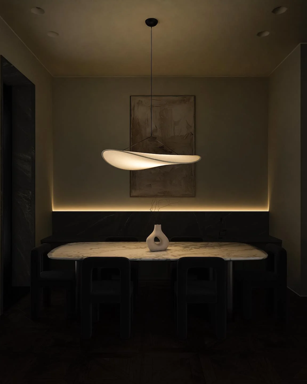 Sansoti - Japandi Hanglamp Wit voor Slaapkamer en Woonkamer – Moderne Sfeerverlichting E27