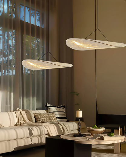 Sansoti - Japandi Hanglamp Wit voor Slaapkamer en Woonkamer – Moderne Sfeerverlichting E27