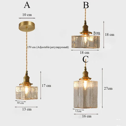 Hanglamp Glas E27 Messing Transparant Eettafel Woonkamer Vintage Klassieke Verlichting Kookeiland Sfeerlamp
