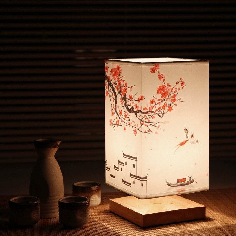 Tafellamp Bamboe Hout Japandi Minimalistisch Natuurlijk Nachtkastje Bureau