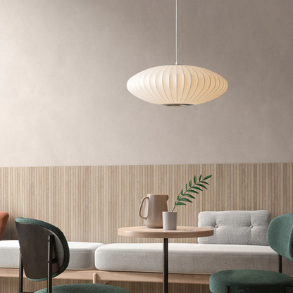 Japandi Hanglamp Zijde Wabi-Sabi Stijl – Minimalistische Kroonluchter met Natuurlijke Uitstraling 30 cm