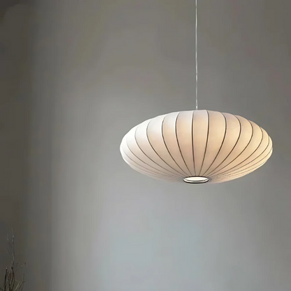Japandi Hanglamp Zijde Wabi-Sabi Stijl – Minimalistische Kroonluchter met Natuurlijke Uitstraling 30 cm