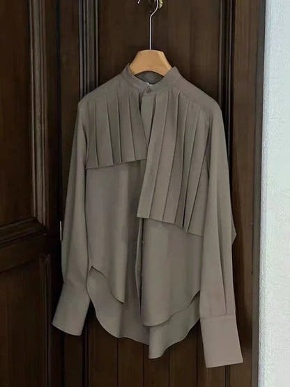 Vrouwelijke O-Hals Blouse Vintage Stijl Japanse Inspiratie - StudioMarella