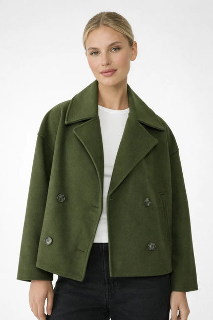 Dames Jas Oversized Klassiek Dubbele Rij Model
