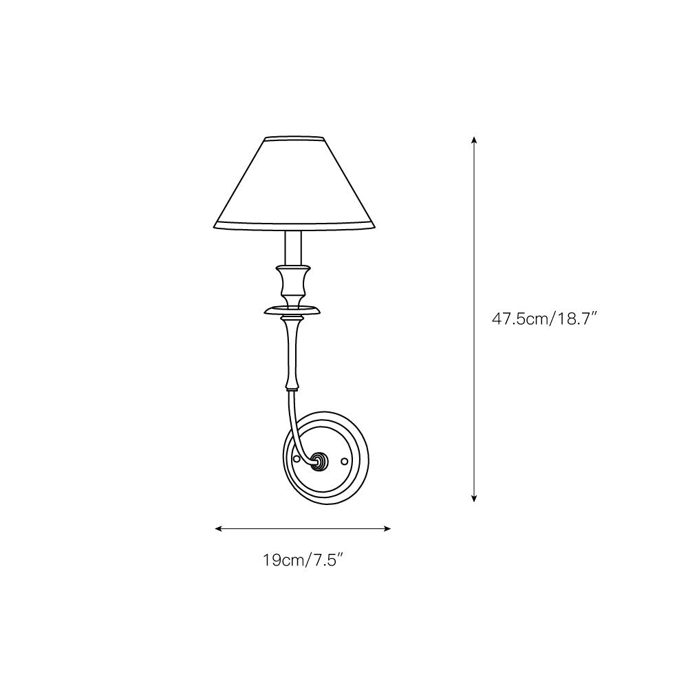 Moderne Wandlamp met Zwarte Stoffen Kap in Messing, Nikkel of Zwart – 1 of 2 Lichtpunten Design Verlichting