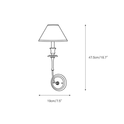 Moderne Wandlamp met Zwarte Stoffen Kap in Messing, Nikkel of Zwart – 1 of 2 Lichtpunten Design Verlichting