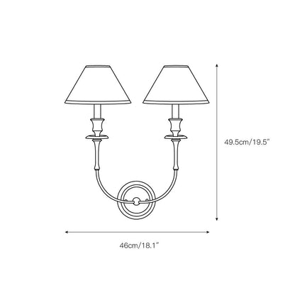 Moderne Wandlamp met Zwarte Stoffen Kap in Messing, Nikkel of Zwart – 1 of 2 Lichtpunten Design Verlichting