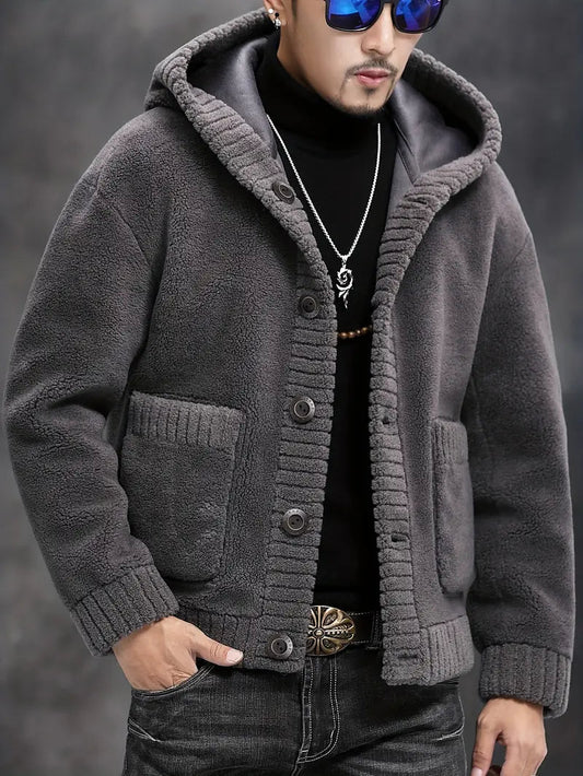 Heren Hoodie Gebreid Warm Comfortabel - StudioMarella