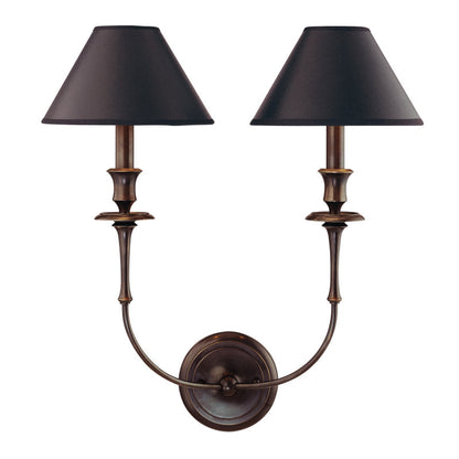 Moderne Wandlamp met Zwarte Stoffen Kap in Messing, Nikkel of Zwart – 1 of 2 Lichtpunten Design Verlichting