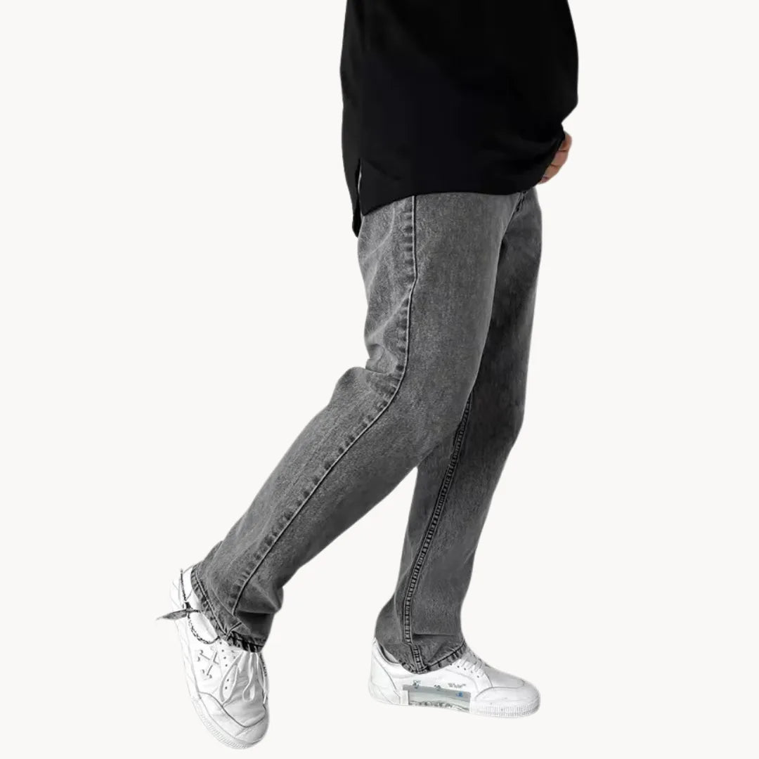Jeans met lichte wassing en vijf-pocket stijl