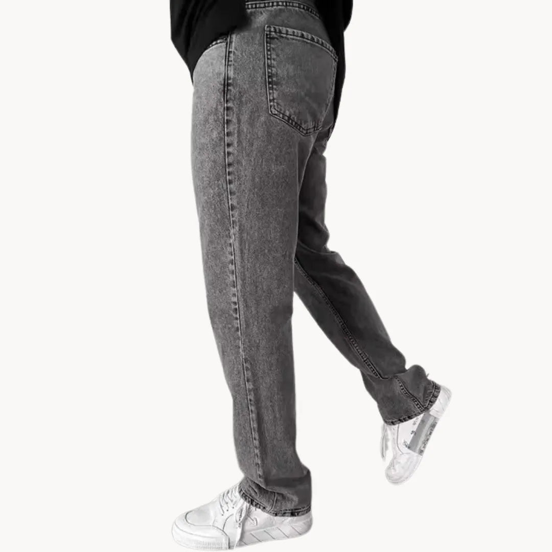 Jeans met lichte wassing en vijf-pocket stijl