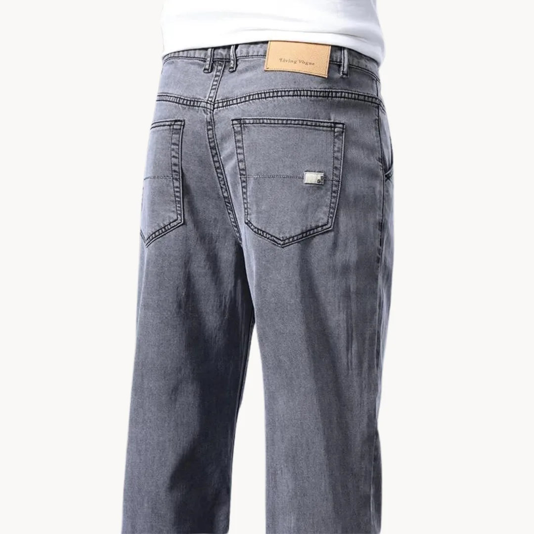 Jeans met regular fit en rechte pijp