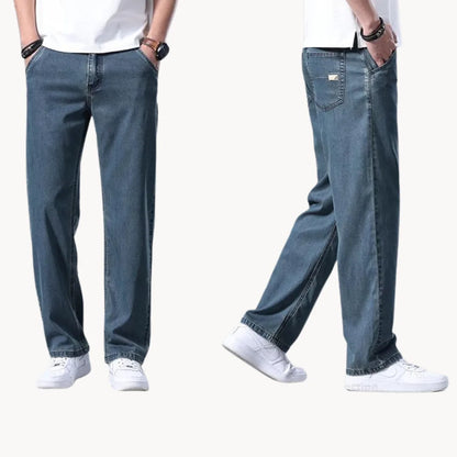 Jeans met regular fit en rechte pijp