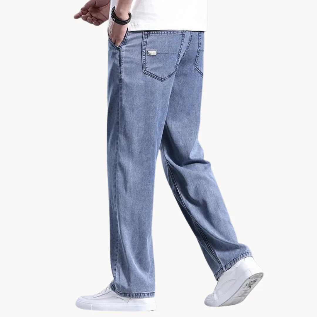 Jeans met regular fit en rechte pijp