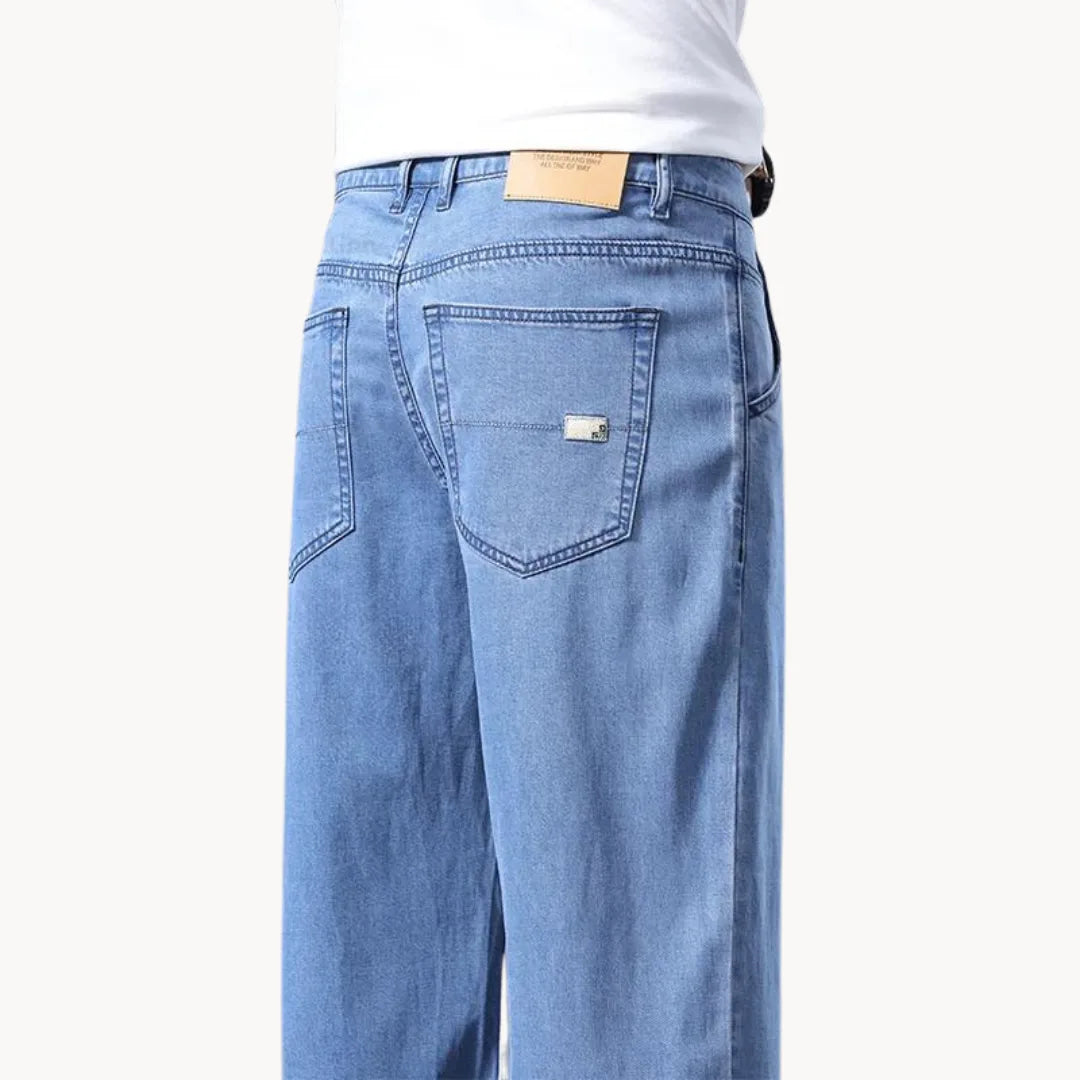 Jeans met regular fit en rechte pijp
