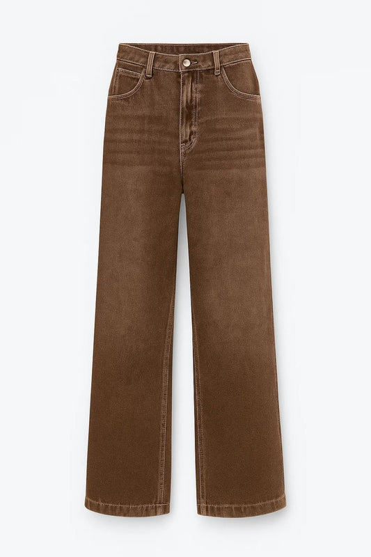 Wijde Jeans Hoge Taille Comfortabele Relaxfit - StudioMarella