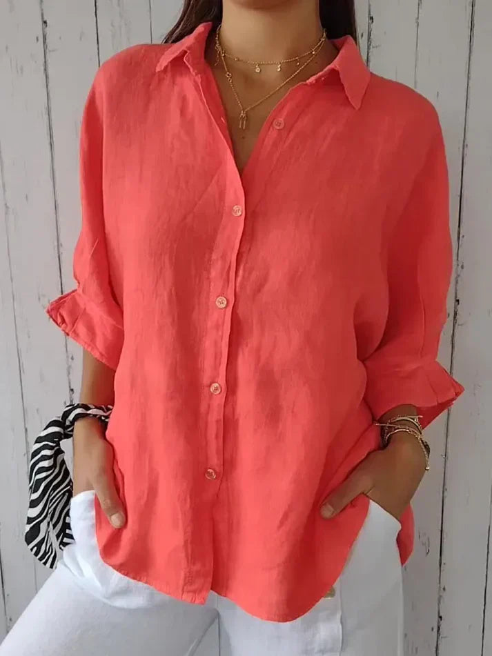 Dames Blouse Lange Mouw Maat XL Elegante Stijl - StudioMarella