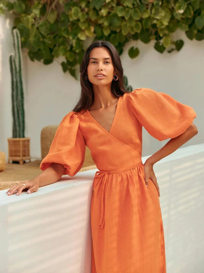 Maxi Jurk Zomer Comfortabel Elegante Vrouwenjurk