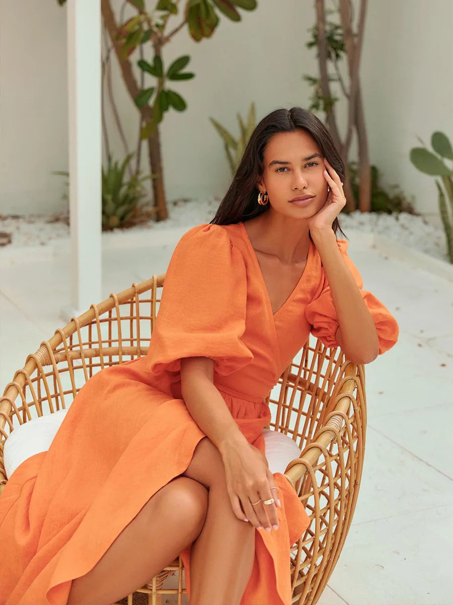 Maxi Jurk Zomer Comfortabel Elegante Vrouwenjurk