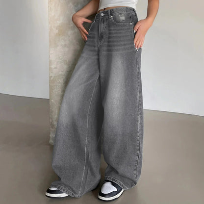 Wijd Jogging Jeans voor Vrouw met Normale Taille