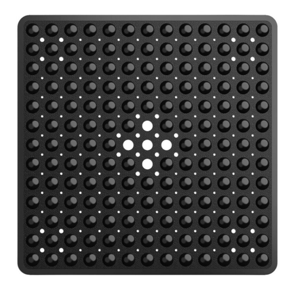 Antislip Badmat met Zuignappen – Veilig Vaste Mat voor Bad en Douche – Vierkant Design met Drainagegaten – PVC Douchevloermat – Machinewasbaarbaar