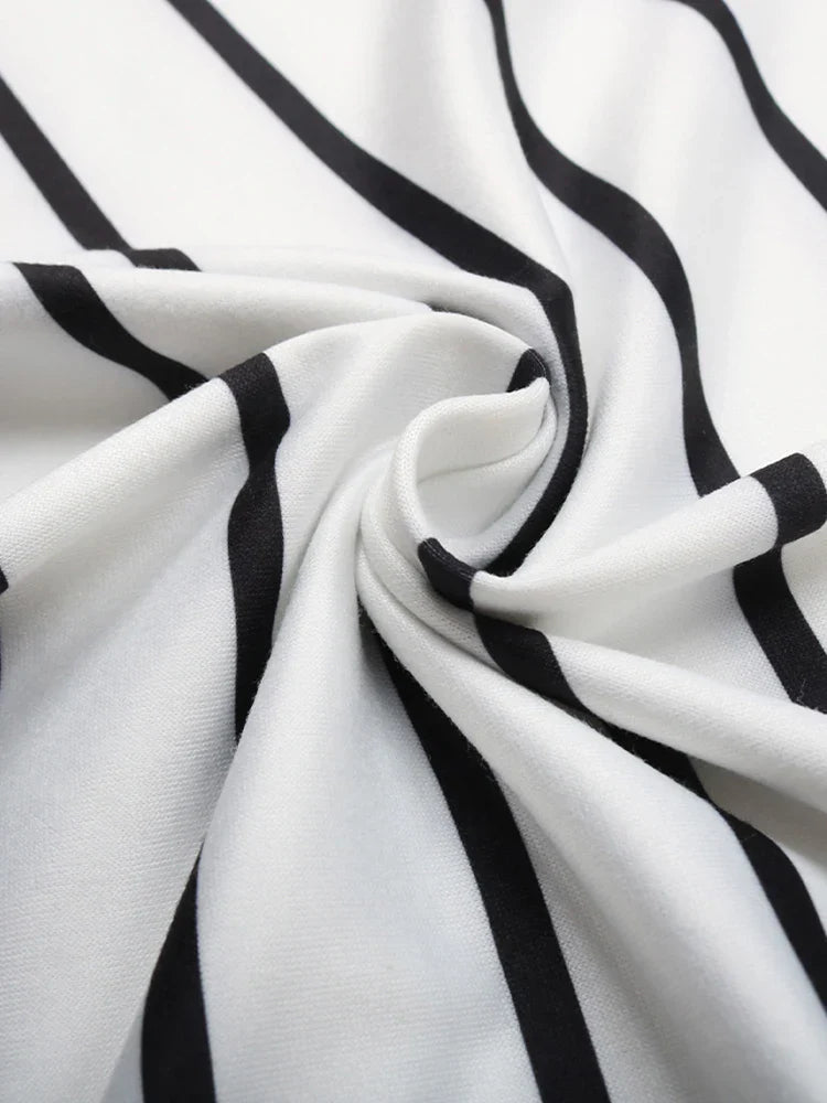 Retro Zomer Top voor Dames Gestreept Koreaanse Stijl