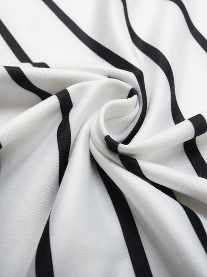 Retro Zomer Top voor Dames Gestreept Koreaanse Stijl