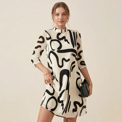 Elegante Kniehoge Dame Jurk Comfortabel Design