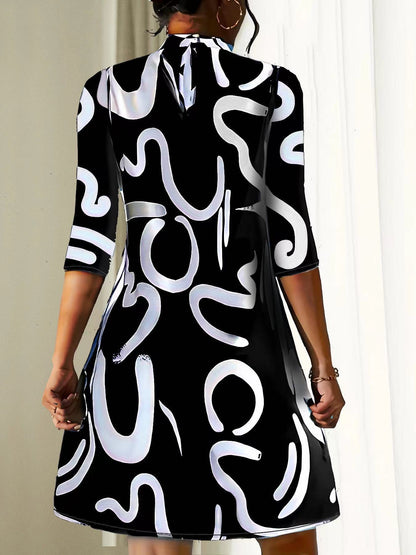 Elegante Kniehoge Dame Jurk Comfortabel Design