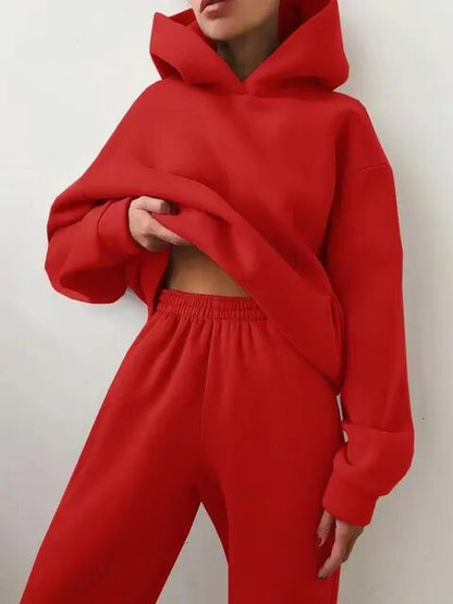 Dames Trainingspak Set Met Hoodie en Broek Loose Fit