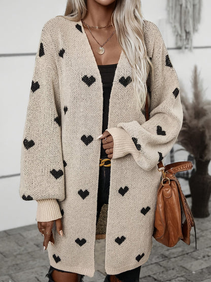 Johanna Cardigan met Hartenprint Rood - StudioMarella