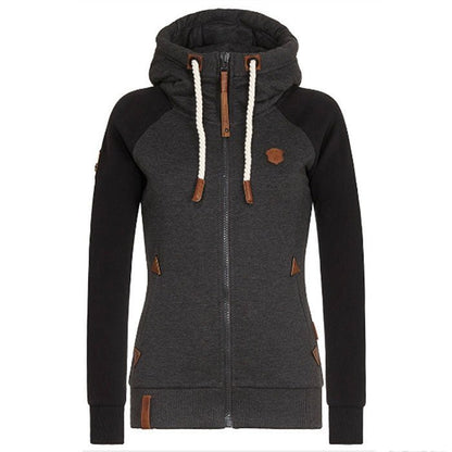 Johanna | Zachte Fleece Sweatshirt met Capuchon en Rits - StudioMarella