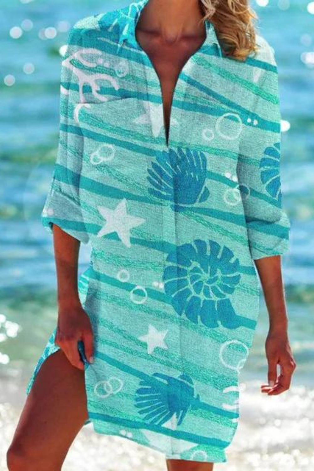 Vrouwelijke Zomerblouse Lichtgewicht Casual Strandlook