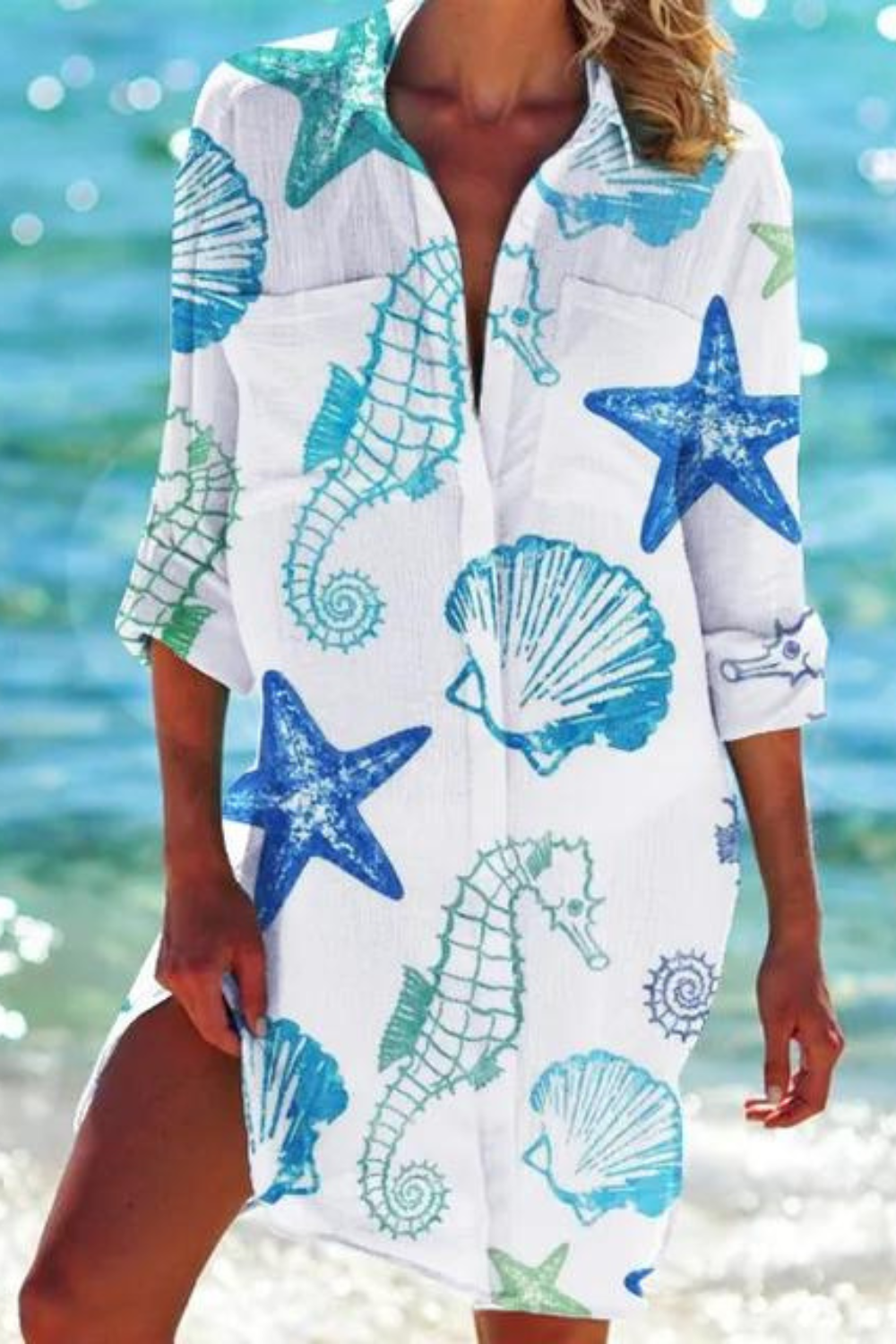 Vrouwelijke Zomerblouse Lichtgewicht Casual Strandlook